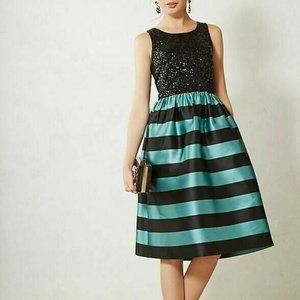 NWT Leifsdottir Starlit Stripe & Sequin Dress - 4